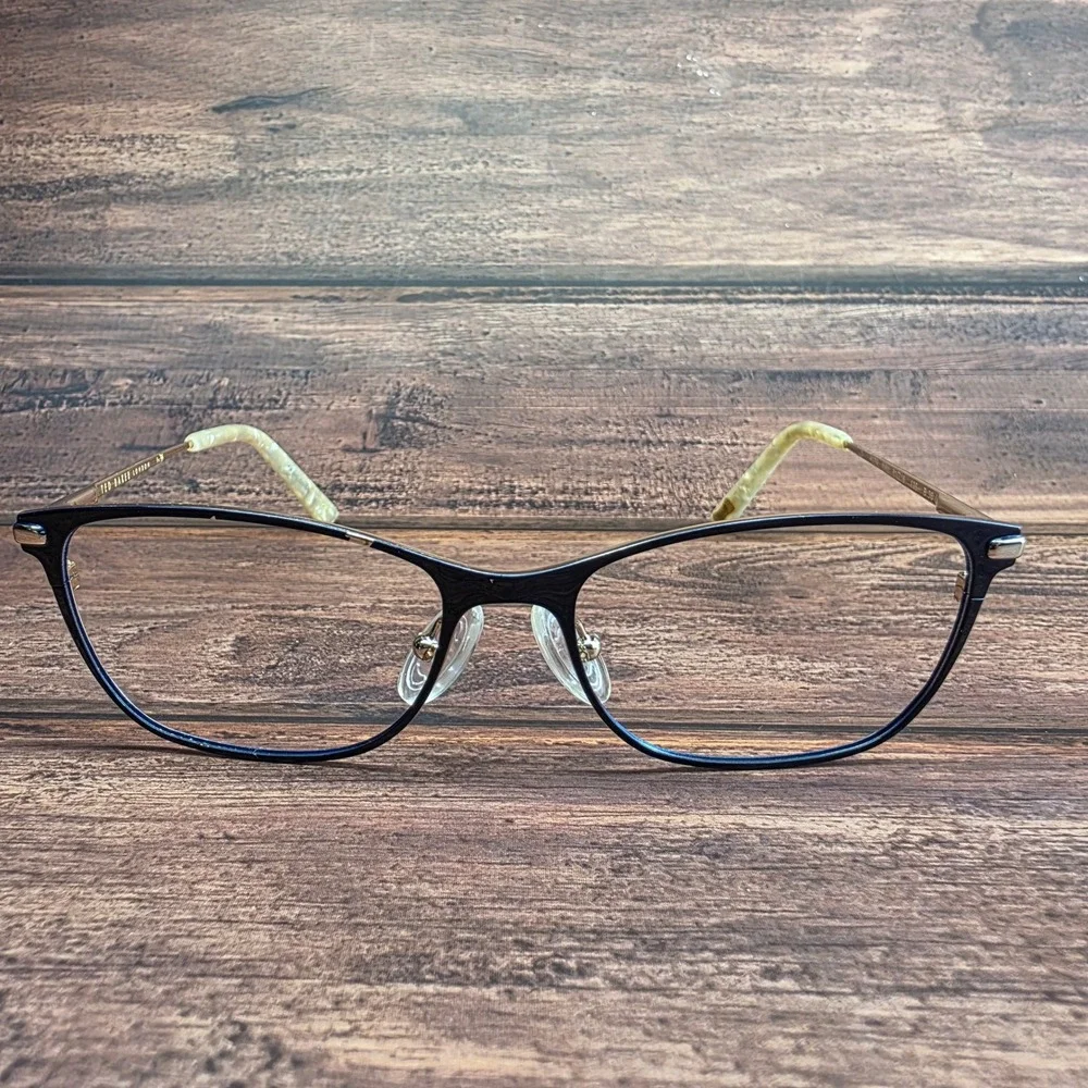 Ted Baker London B239 NAV Eyeglasses Navy Gold Cat Eye Frames 51-16-135